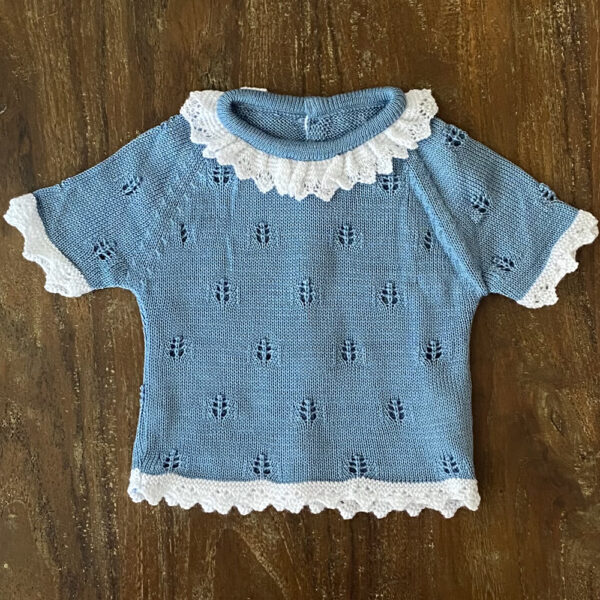 Jersey de hilo con volante blanco + cubrepañal - Imagen 6