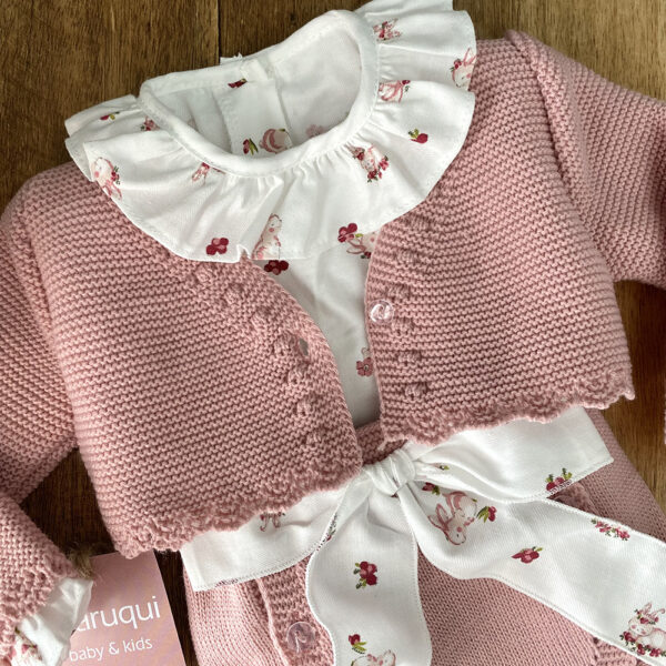 Chaqueta con blusa de conejitos y cubrepañal - Imagen 3