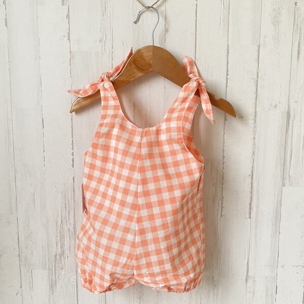 Peto cuadros vichy naranja - Imagen 2