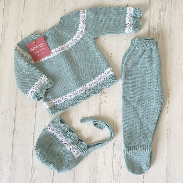 Conjunto verde jersey + capota + polainas - Imagen 3