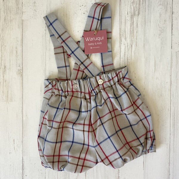 Conjunto peto de cuadros + camisa blanca - Imagen 6