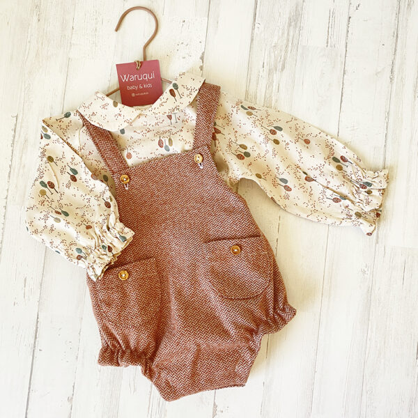 Conjunto de ranita espiguilla + camisa estampada - Imagen 6