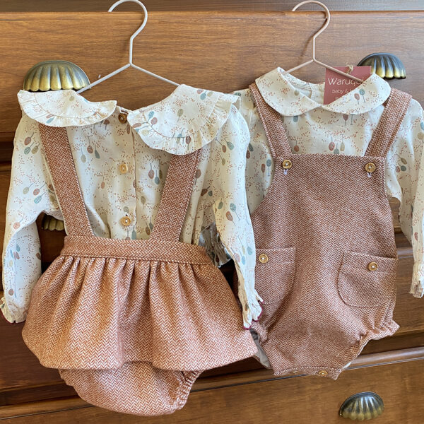 Conjunto de ranita espiguilla + camisa estampada - Imagen 7