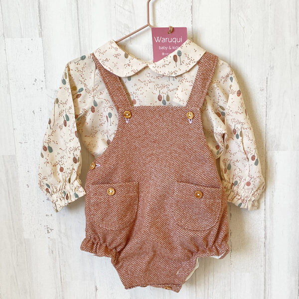 Conjunto de ranita espiguilla + camisa estampada - Imagen 8