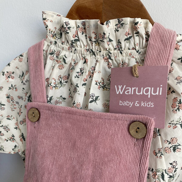 Blusa flores rosa mangas largas - Imagen 2