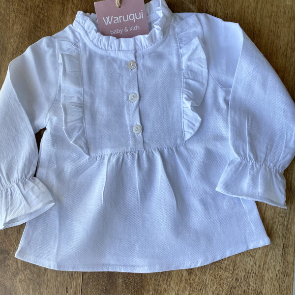 Blusa blanca de viyela