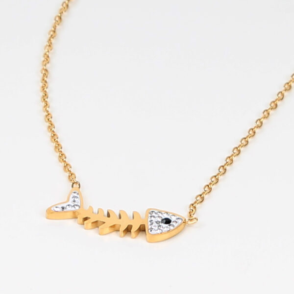 Collar acero pez dorado - Imagen 2