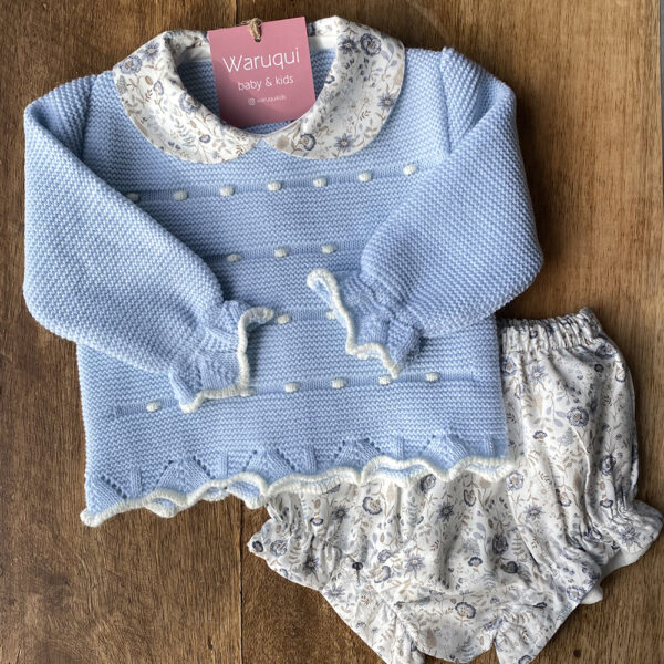 Conjunto talla 12 meses azul claro. - Imagen 2