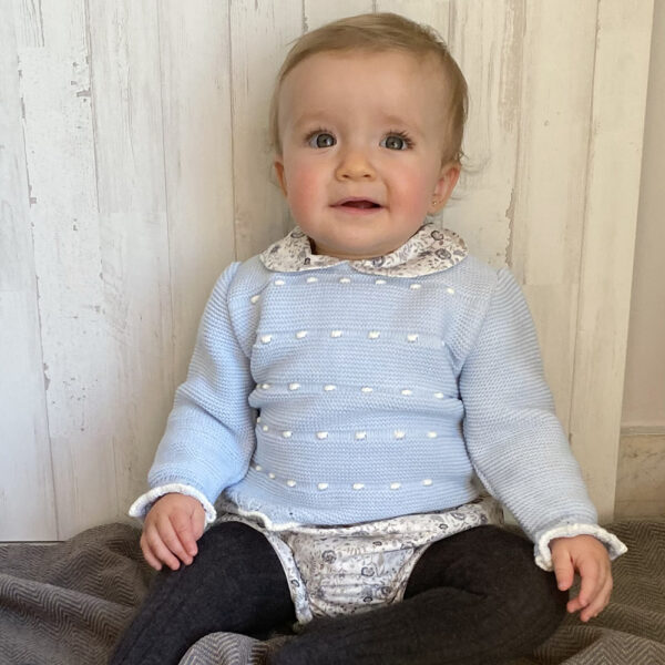 Conjunto talla 12 meses azul claro. - Imagen 3