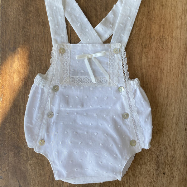 Conjunto de ranita y blusita blanco roto - Imagen 5