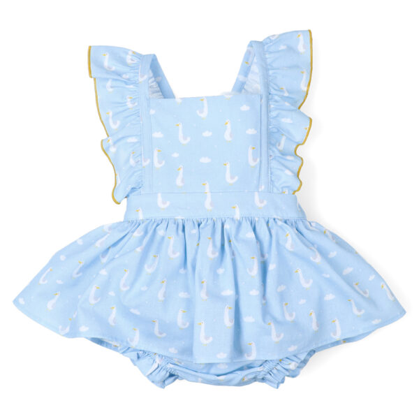 Faldita ranita estampado ocas azul claro