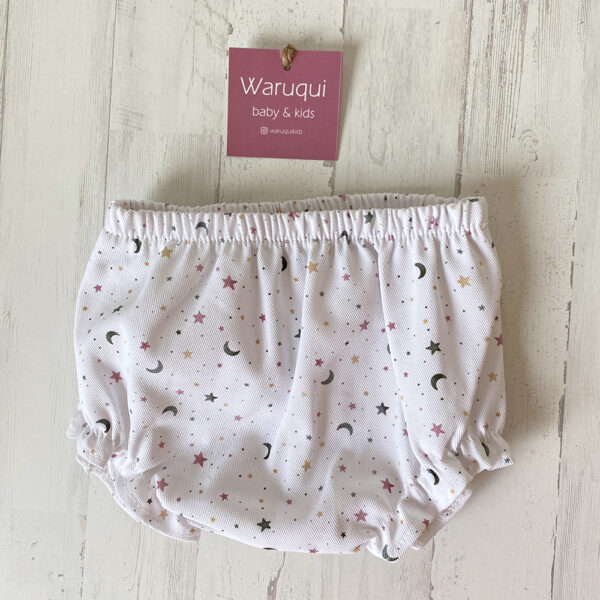 Cubrepañal blanco estampado